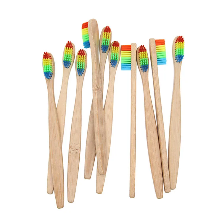 2018 New Product Wholesale Family Hotel Supplies Eco Friendly Toothbrush Adult Wooden Handle Charcoal Bamboo Toothbrush