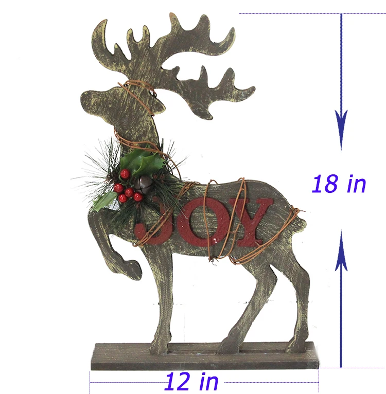 中国定制手工木鹿表圣诞饰品