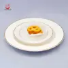 Porcelain bone china handmade gold wire tableware 9 inch flat plate