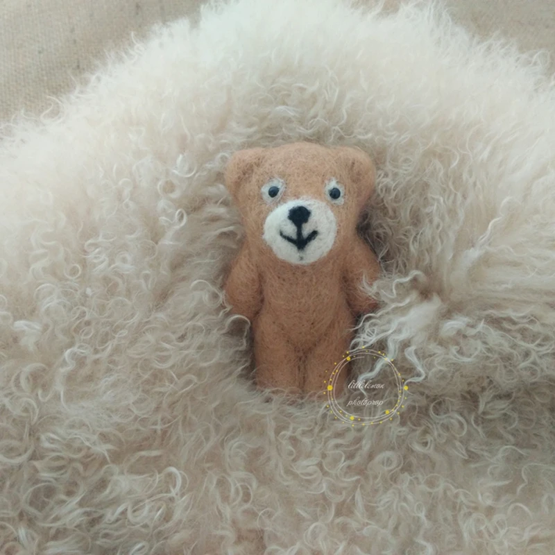 
Woolen felt teddy bear doll,baby photo posing toy,newborn photography props 