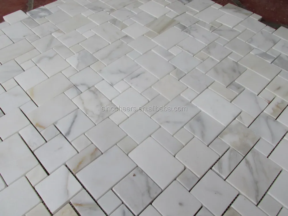 Calacatta goud zeshoekige badkamer tegels mozaïeken product id ...