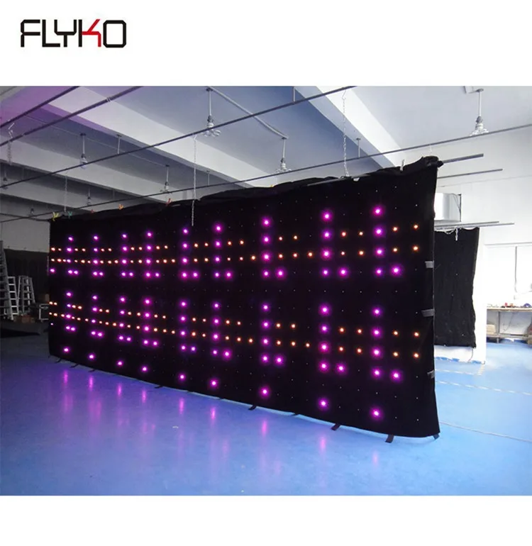 

wedding stage decoration led video curtain P18cm viewing screen