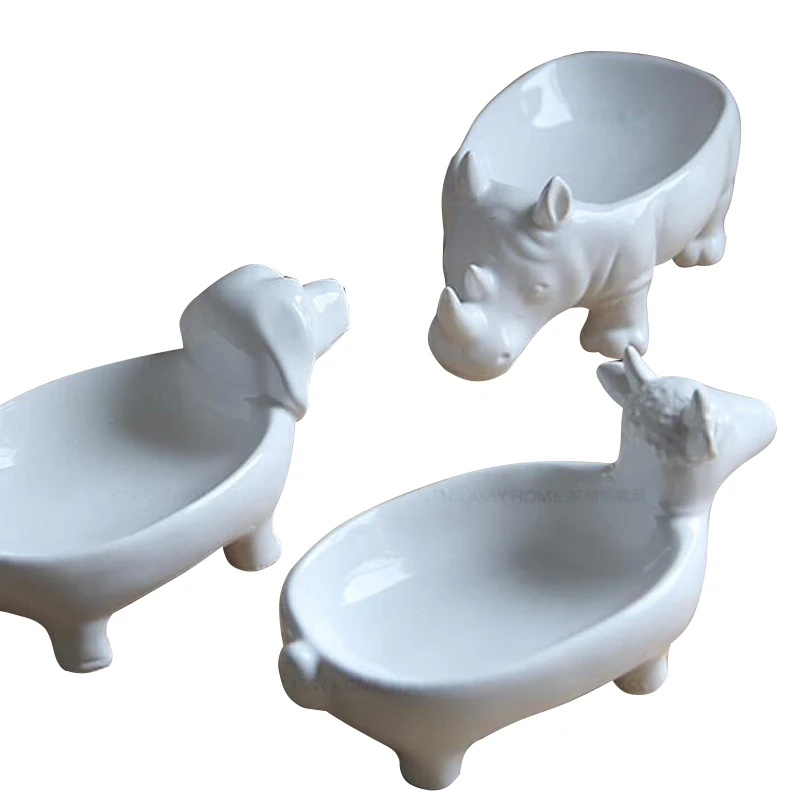 

Nordic simple animal soap dish holder bathroom kitchen toiletries European French jewelry plate, As photos or customized