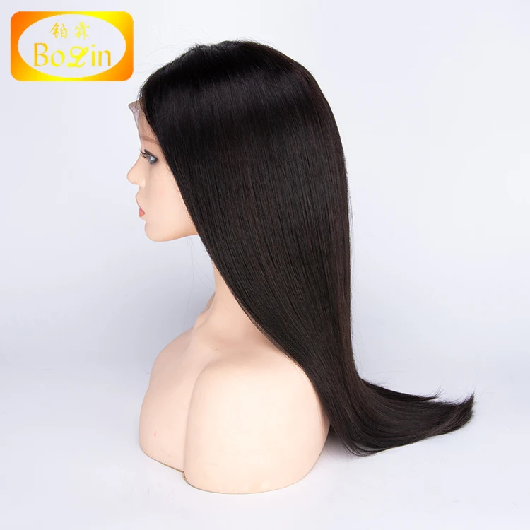 

Top Quality NaturalHumanHairBlackStraightFull Lace Wigs