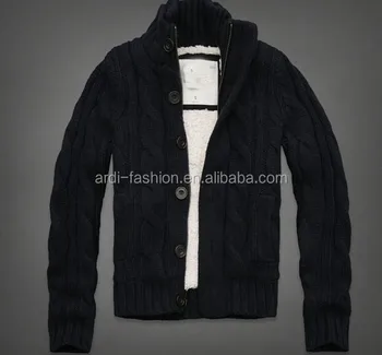 mens thick zip up cardigan