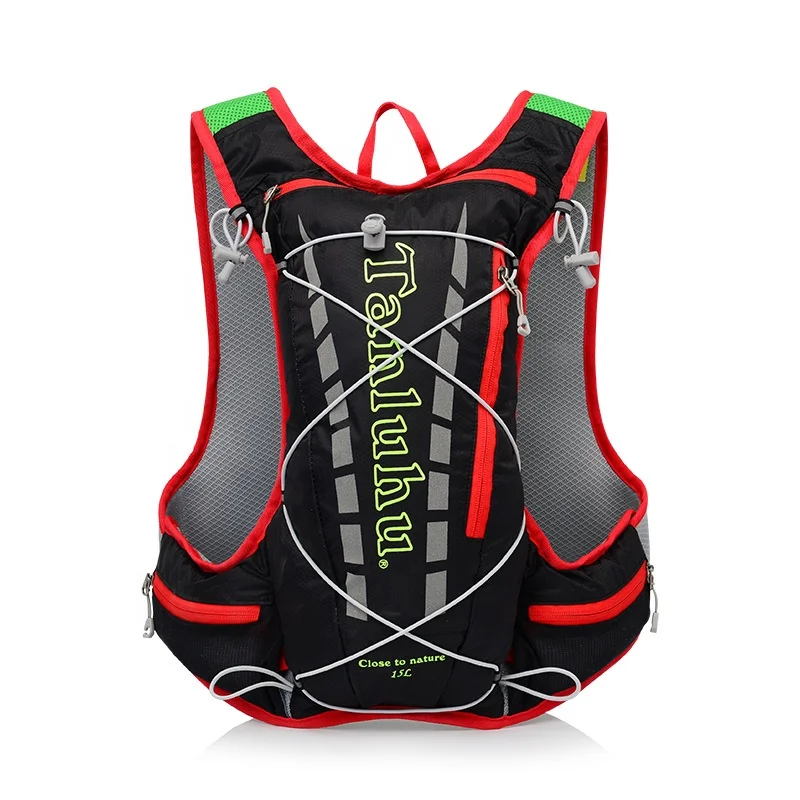 

Ultra Light Reflective Hiking Trail Race Running Vest Hydration Backpack 15L for Cycling Marathon, Customized