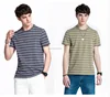 New Casual Fashion T-shirts Short Sleeve Black And White Striped T Shirts Custom Men T Shirt