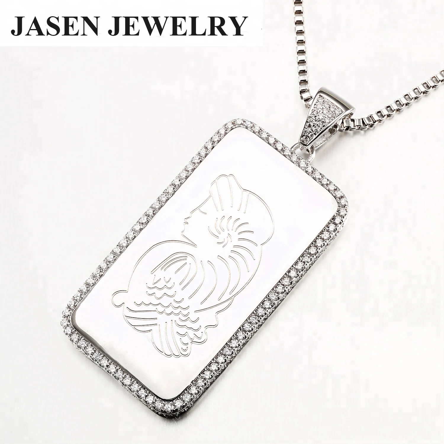 Custom Engraved Jewelry Tags White Gold Rhodium Plated Tags Buy