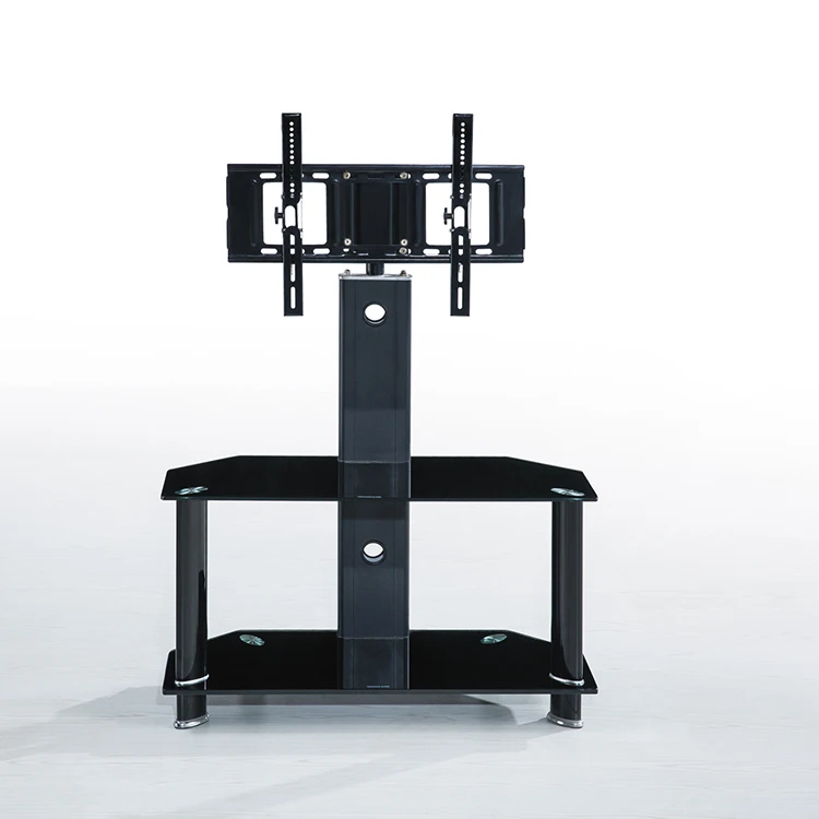 Modern Furniture Tempered Glass Moving Tv Stand Bedroom Tv Stand/ Table