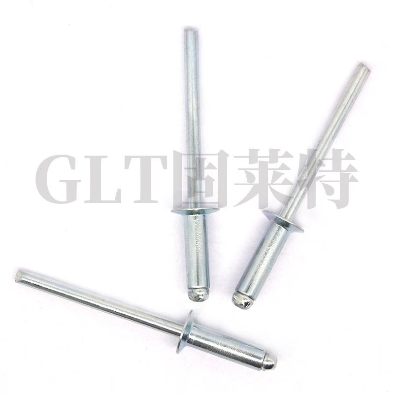 Open end countersunk head wrought iron blind rivet