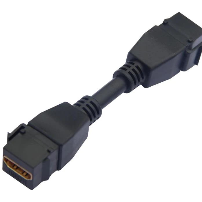 

HDMI Female keystone to HDMI Female Module Connector Head F/F Adapter Cable for Wall Plate, Black or as request