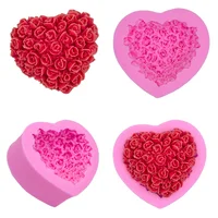 

Love Rose Liquid Fondant Silicone Mould Handmade Soap Cake Mould DIY Chocolate Silicone Mould