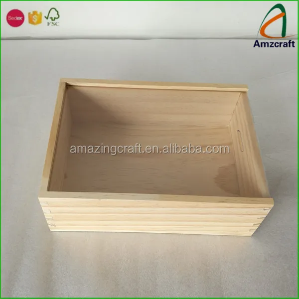 * Natural wood storage crate 35x25x14cm DD342 new A4 paper size V 
