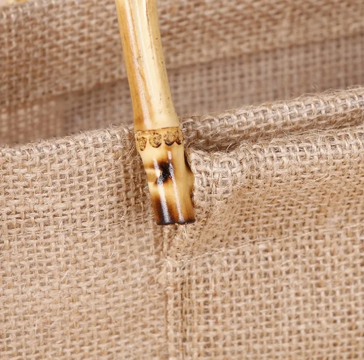 jute bag with bamboo handle