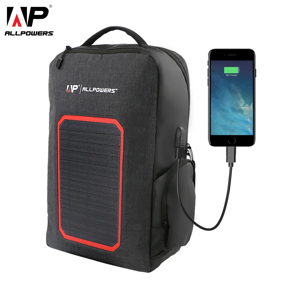 waterproof solar backpack