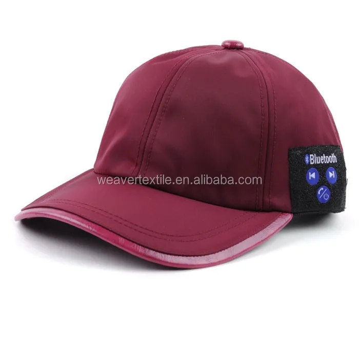 
Custom Bluetooth With Headphone Polyester 6 Panel Baseball Cap 