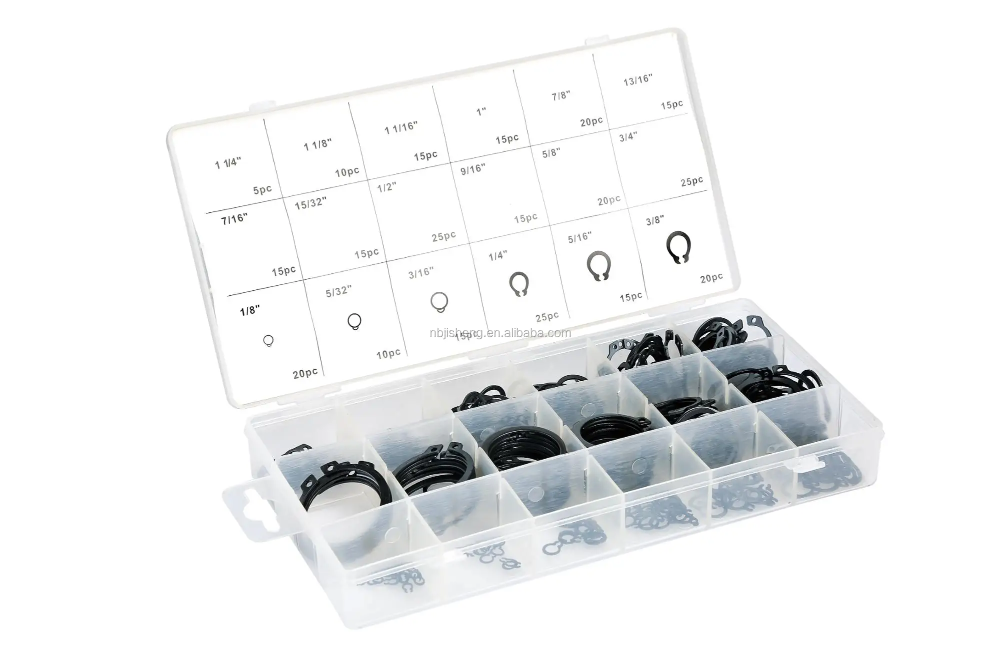 300PC Snap Ring Kit Assorted External & Internal Metal Snap Ring