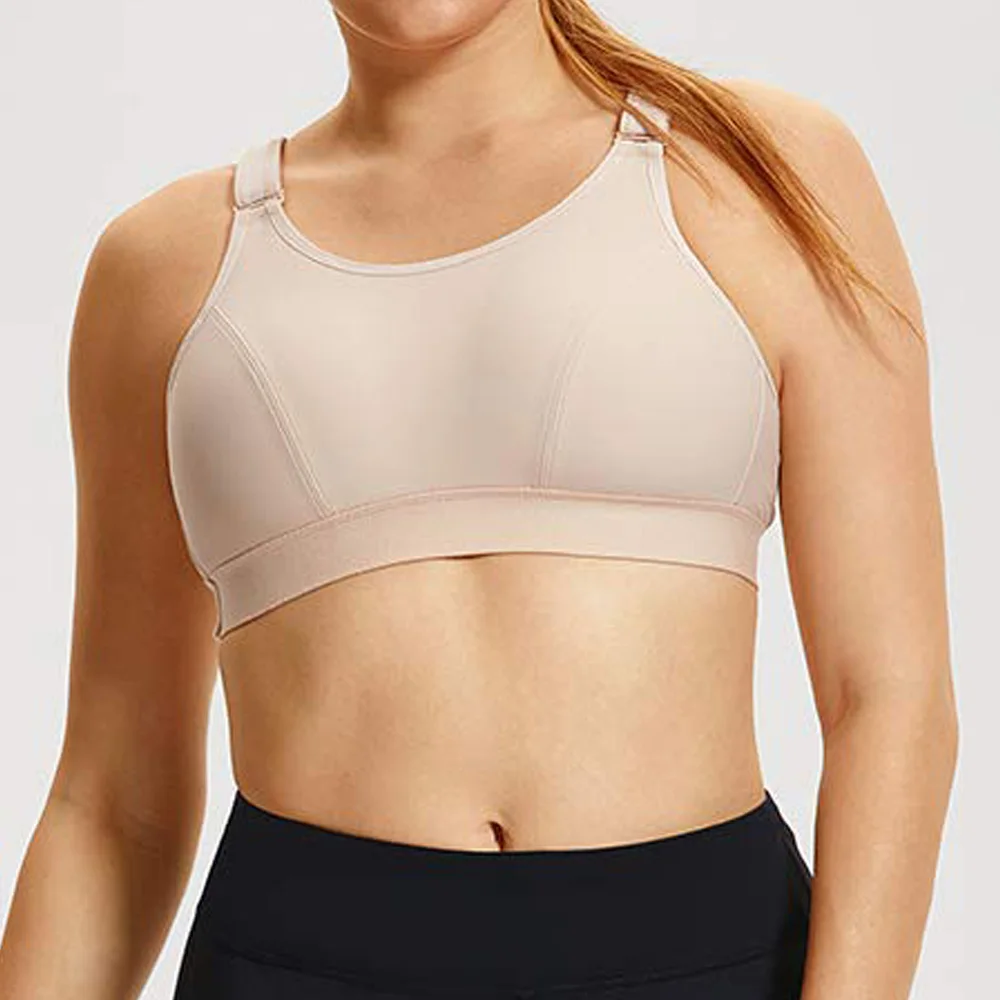 

Wholesale Plus Size Sport Bra,Women Sexy Full Figure High Impact Breathable Wirefree Sport Bra, White;black;red;purple