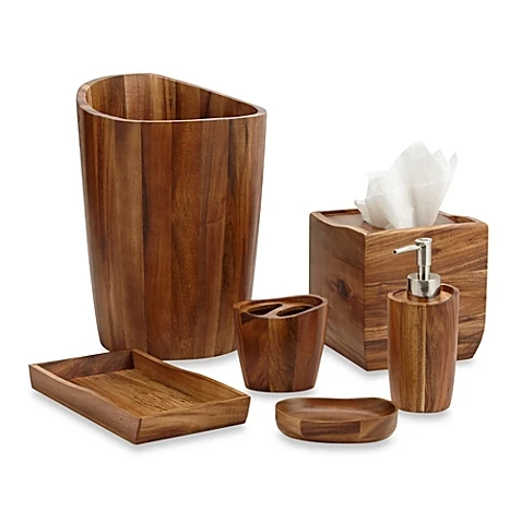 Fashion Acacia Wood Vanity Bathroom Accessories Set 323274210956c Jpg