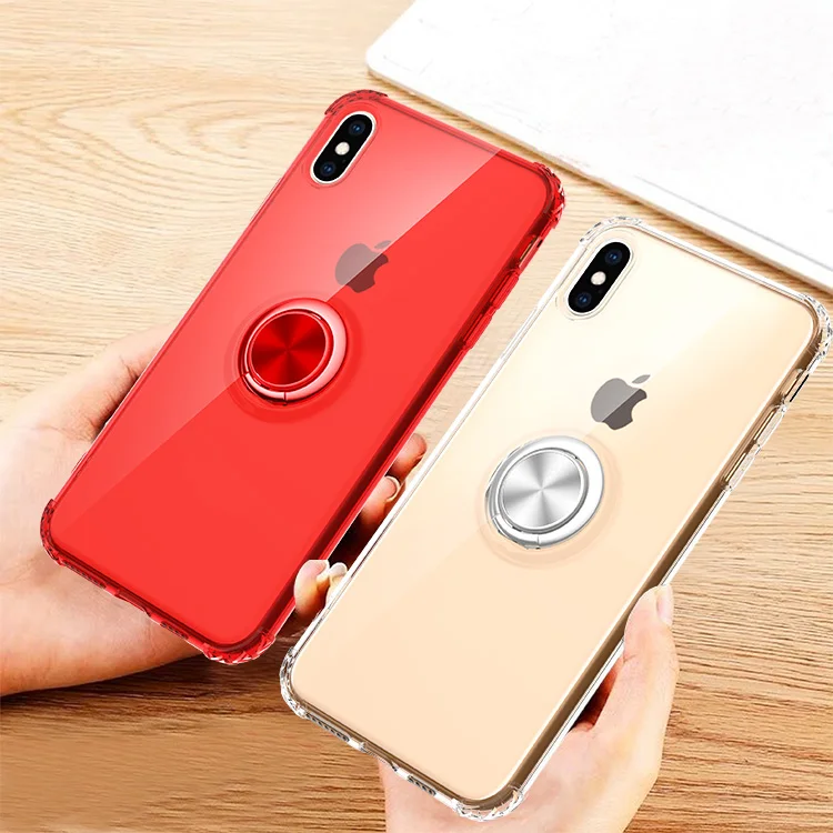 

New Design Press Pop-up Elastic Ring Holder Phone Case Cover For Iphone x xr xs max 6 7 8 plus, 4 colors and custom color