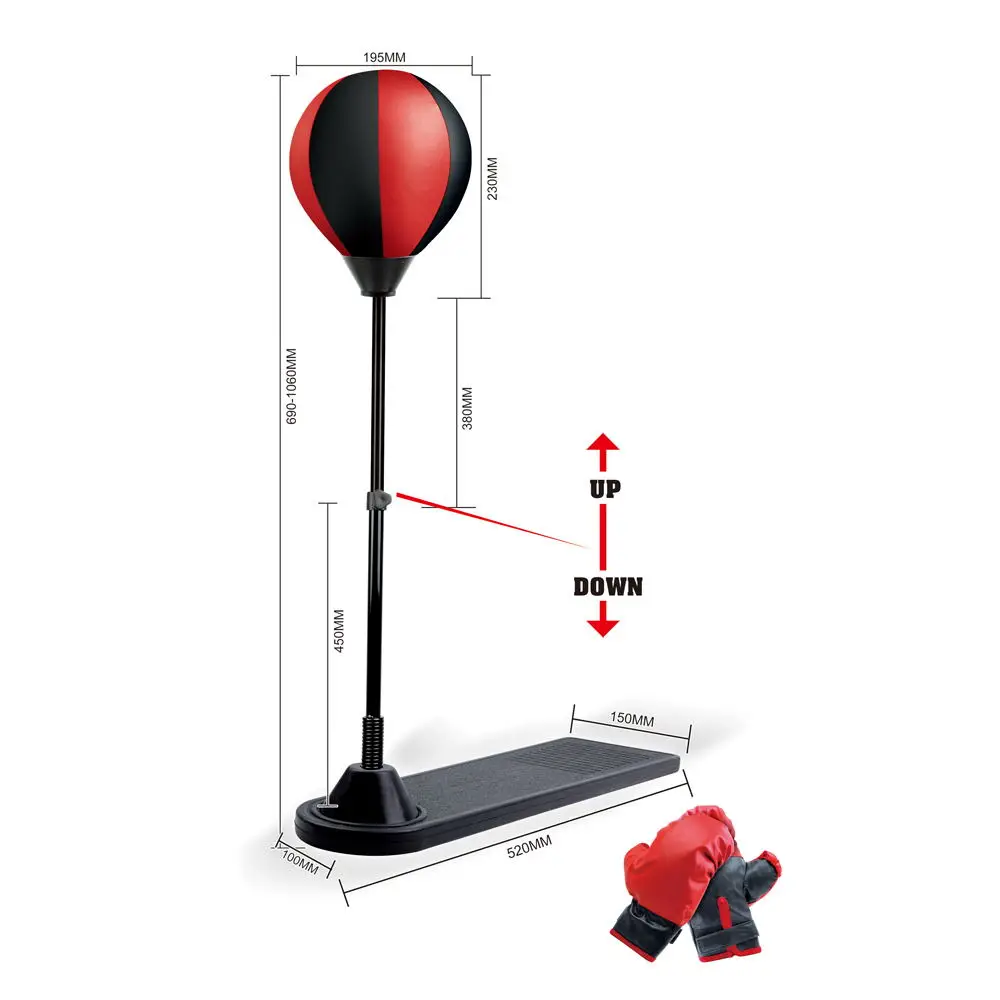 
Adjustable inflatable set stress relief mini punching ball boxing for kids 