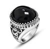 316l Stainless Steel Classical Exquisite Jewelry Agate Rings