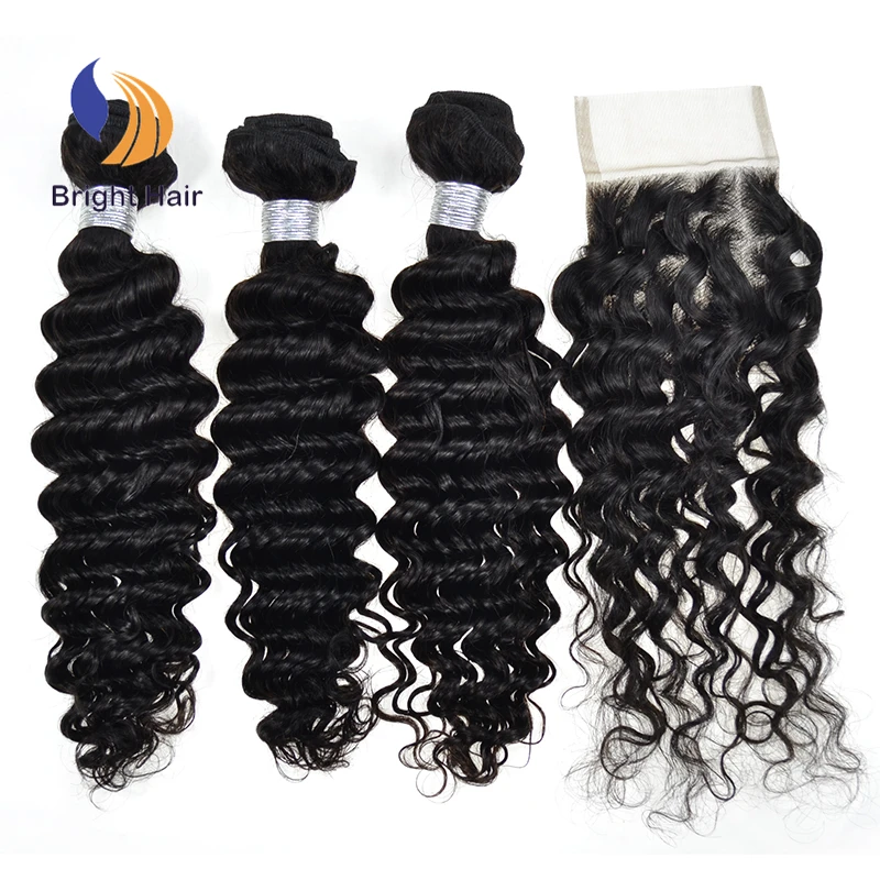 

Cheap Malaysian Virgin Hair Bundles, Deep Wave, Natura black