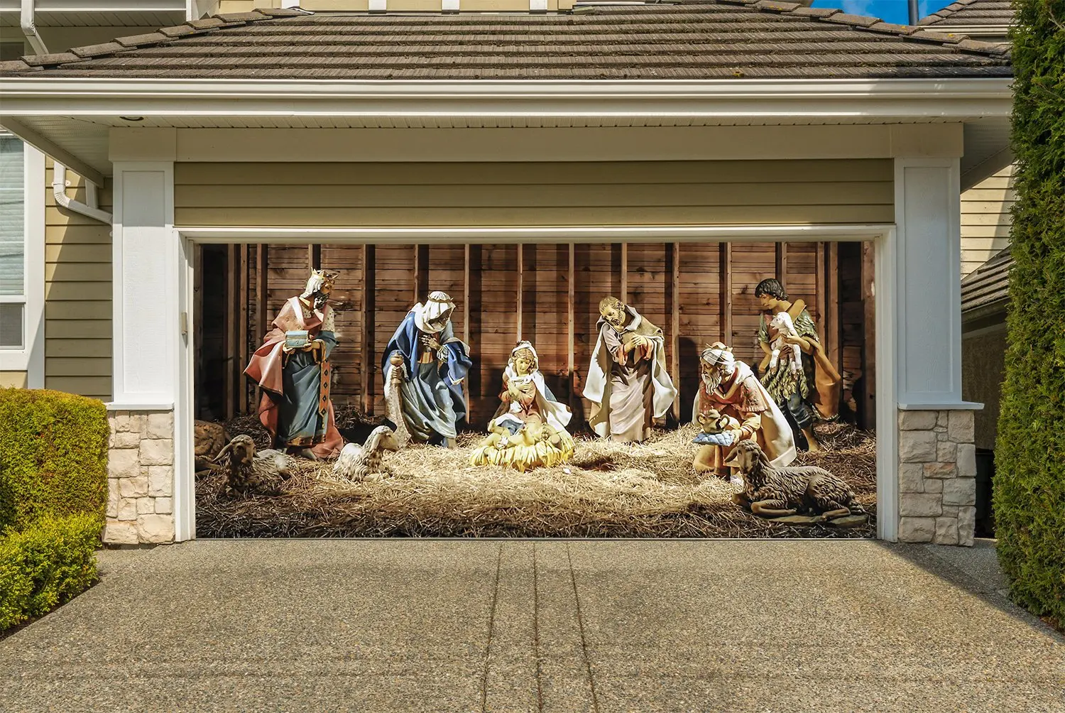 Buy Holy Night Decor Banners For 2 Car Garage Door Covers Outdoor