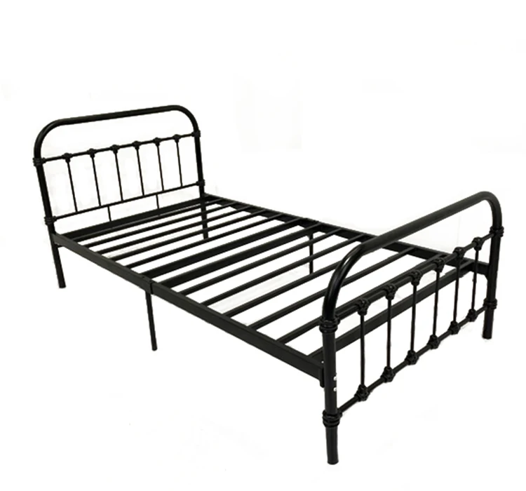 High Quality Metal Bed with Multiple Sizes Elegant design for Home-Hotel-Apartment-Dormitory Bedroom Furniture