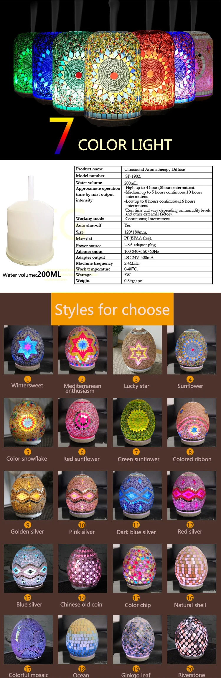 Household Items Fragrance Aromatherapy Humidifier Oils Aroma Diffuser 400ml