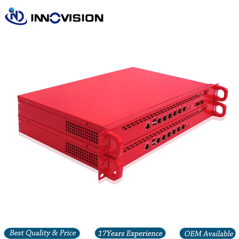 New arrival 6GBe Lans rack 1U Firewall server Barebone