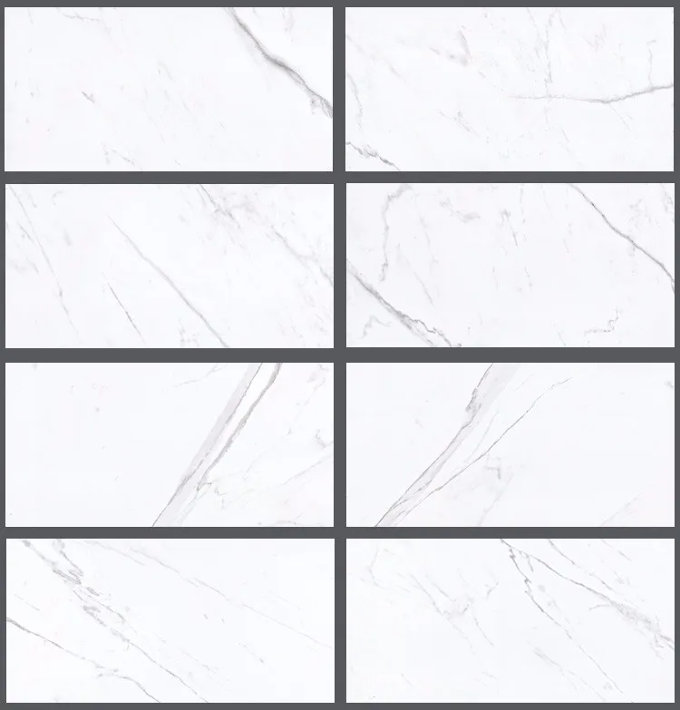 Non slip super white carrara crystal porcelain ceramic floor tile