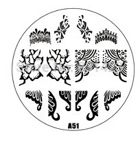 2015 new A Series A51 Nail Art Polish DIY Stamping Plates Image Templates Nail Stamp Stencil
