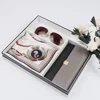 Leather purse sunglass and 100 pure silk scarf vip gift sets for dressing shop