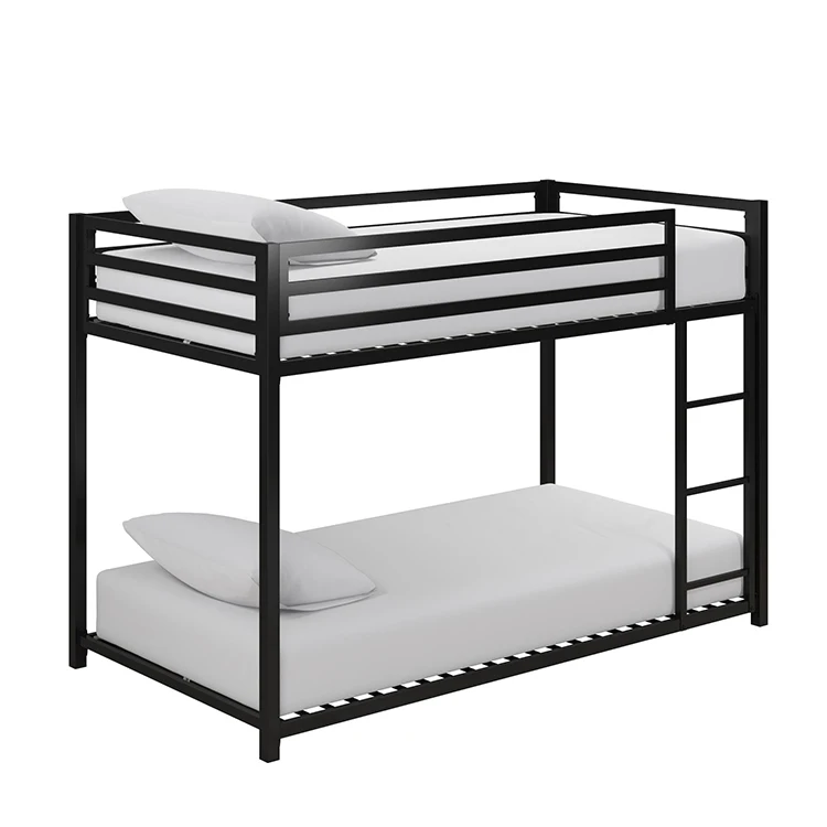 School Dormitory Bed High Quality Metal Adults Bunk Bed With Curtain