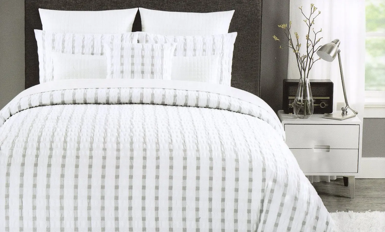 Buy Nicole Miller Cottage Crinkled Ruched Pintuck Duvet ...