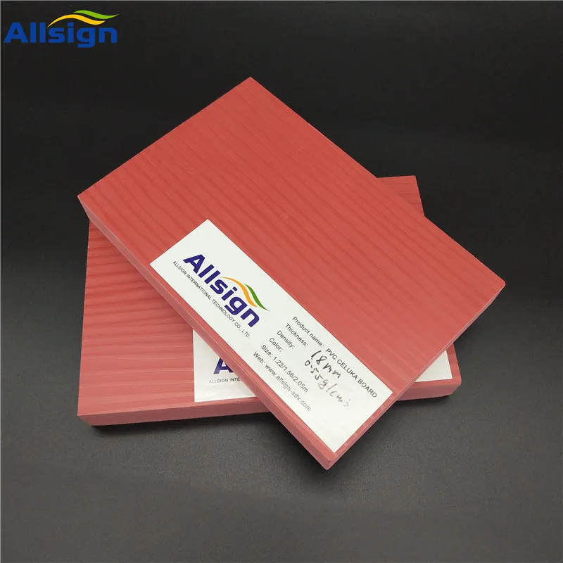 Red Surface Embossing Pvc Celuka Board With Wood Grain Buy Embossing