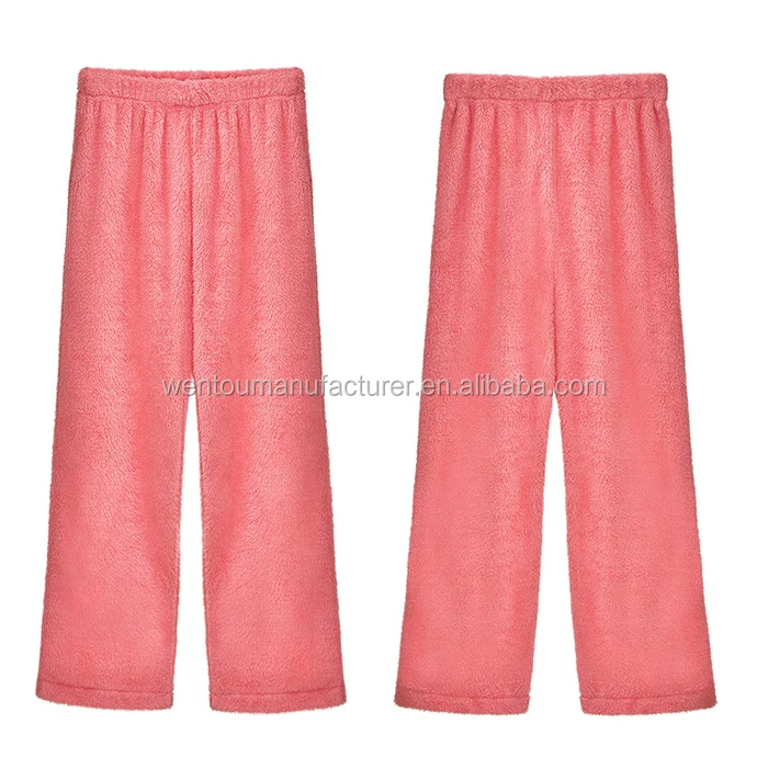 coral fleece pants