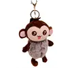 Cute monkey plush animal keychain valentine/birthday/wedding gift promotion plush monkey toys keychain OEM plush key chain