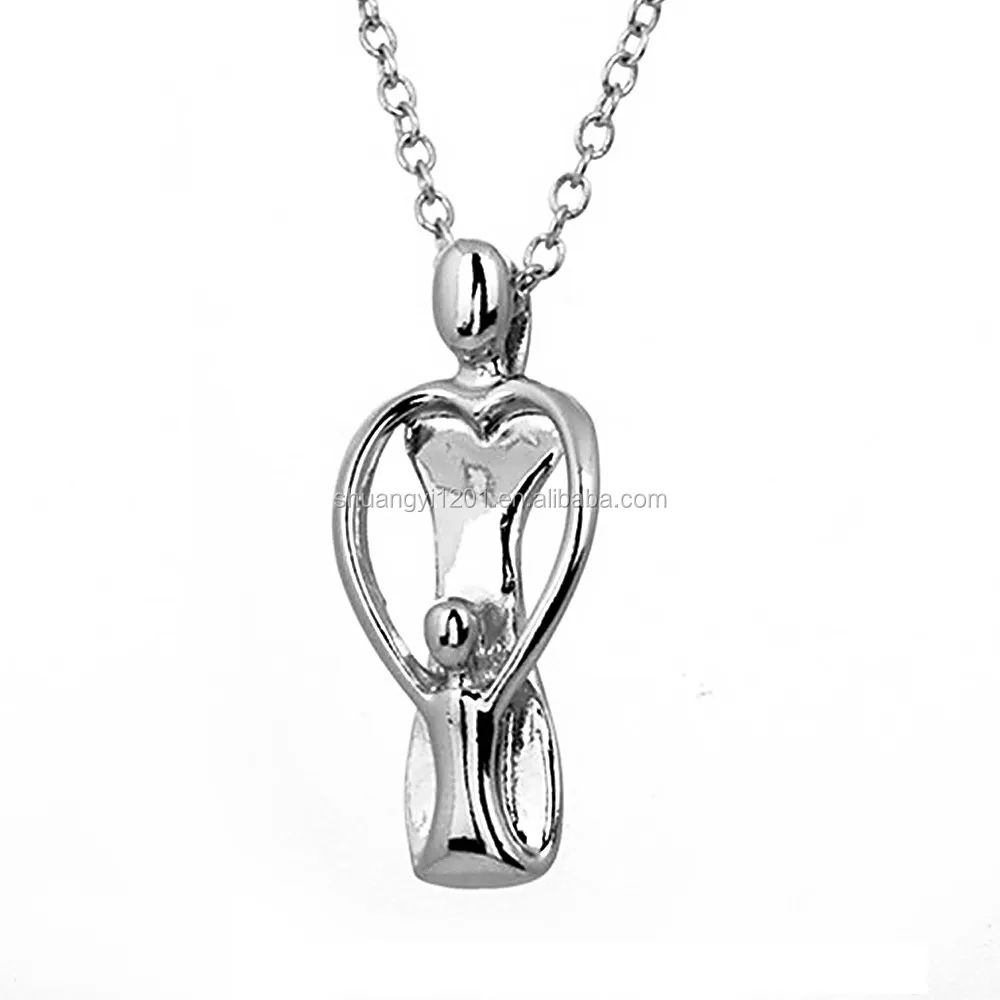 

Silver Tone Fashion Mother & Child Mother's Day Gift Necklace Online Sale, N/a