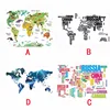 Home Decor Poster Letter World Map Quote Removable Vinyl Art Decals Mural Living Room Office Decoration Wall Stickers