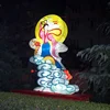 The Goddess Chang's fly to the moon Fabric Traditional Festival Lanterns for Mid Autumn Festival Lantern Show