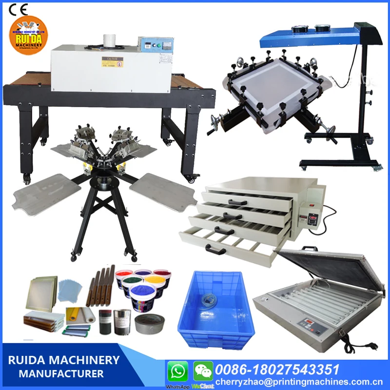 Ns404mr 4 Color Printing Fabric Machine Rotary Manual Screen Printing Machine With Low Moq 1