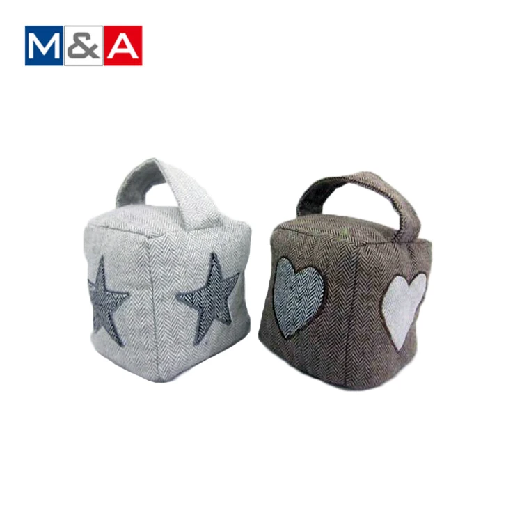 
Bean bag style linen material square door draft stopper 