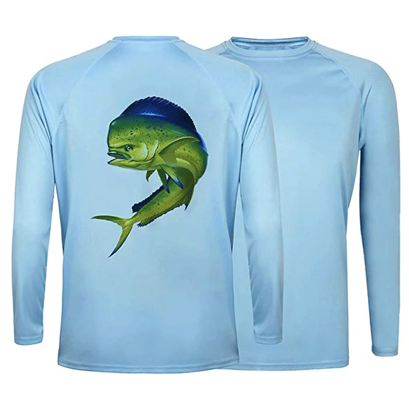 

Mens Protection Outdoor Performance Long Sleeve Fishing Shirt anti-uv upf 50+ customized design, As your request