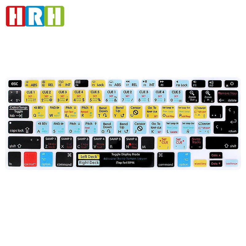 

OEM Washable Serato Scratch LIVE Shortcuts Hotkey Protector Laptop for Macbook 13 15 air A1369 A1466 A1425 A1502 Serato