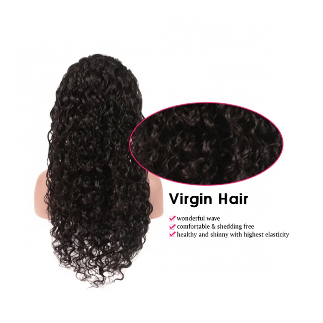 Huashuo 50% OFF 24 26 28 30 32  Inch Unprocessed Virgin Hair Lace Front Wig,  4*4 Lace Closure Semi Human Hair Wigs With Bangs