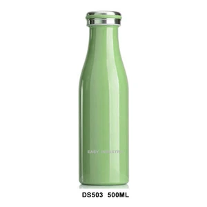 DS503 500ML/17OZ In stock milk shape vacuum insulated water stainless steel bottle for kids