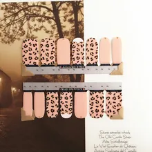 Lovely Pink Dots Nail Arts Sticker 14 pcs set Waterproof Nail Decal Art Sticker Gel Polish