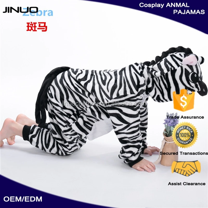 
wholesale checkout kids unisex overall animal onesie pajamas with hood 